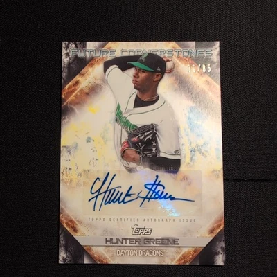 2020 Topps Pro Debut Hunter Greene Future Cornerstones Auto # /85 Cincinnati Red - Image 1 of 3