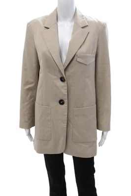 Blazer Zara Unisex Cuello Botón Manga Larga Beige 100% Acetato Talla XS Foto 1 de 4