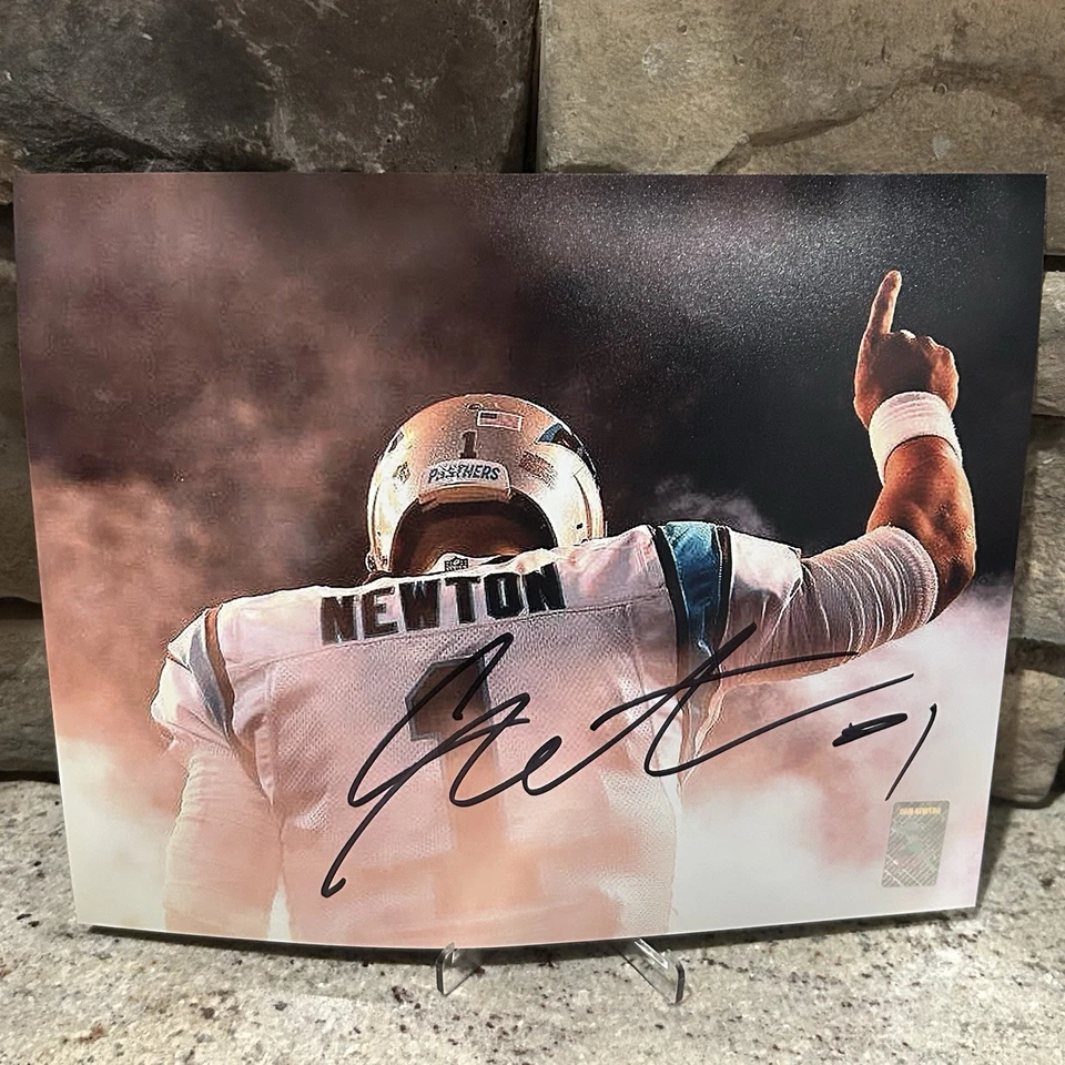 Cam Newton Carolina Panthers Autographed 8x10 - Cam Newton Hologram Certified - Image 1 of 3