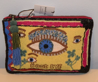 Anthropologie Nathalie Lété Multicolor Beaded Clutch with Tassel- 9 3/4" X 7" - Image 1 of 4
