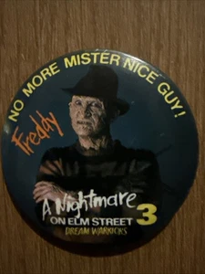 1987 Freddy Krueger Nightmare On Elm Street 3 Pin Button New Line Promo RARE Pin - Picture 1 of 4