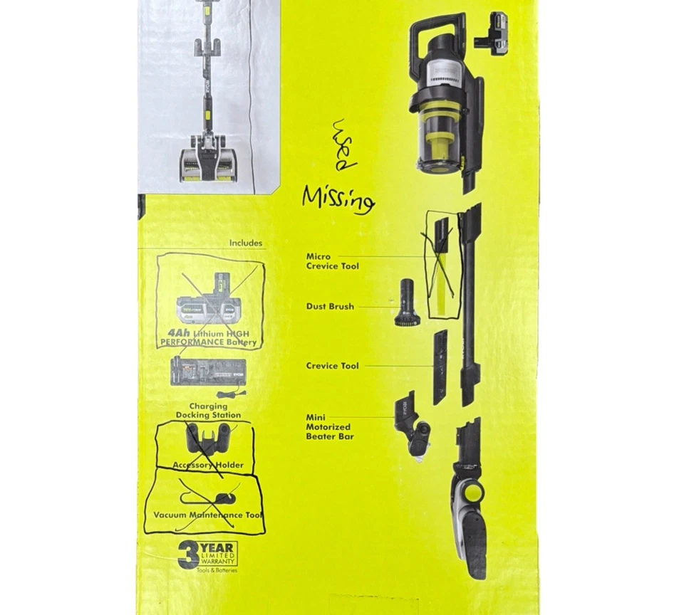 RYOBI ONE+ HP 18V Cordless Advanced WHISPER Series Stick Vacuum Kit (MISSING) - Image 1 of 1