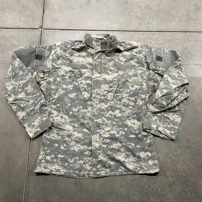 US Army Jacket Mens Medium Long Gray Green Digital Camo - Image 1 of 4