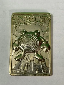 POLIWHIRL 1999 Pokemon Gold Plated Card Nintendo Burger King - Picture 1 of 12