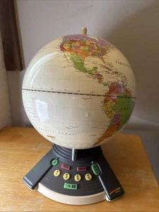 Vtg ExploraToy GeoSafari World Talking Quiz Game Globe Two Players Tested Works  - Picture 1 of 10