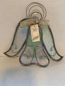 Christmas White Clear Irridescent Glass Angel Glassical Heirlooms, Inc. 1987 - Picture 1 of 4