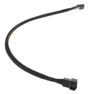 30cm 4pin pwm Lüfterkabel Verlängerung männlich zu weiblichen schwarzen - Afbeelding 1 van 7