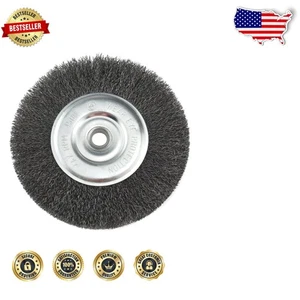 Tempered Steel 6-Inch Crimped Wire Wheel for Efficient Rust & Paint Removal - Picture 1 of 2