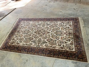 6x9 KARASTAN IVORY SAROUK 700 - 760 - 100% WOOL RUG GENUINE EXCELLENT CONDITION - Picture 1 of 6