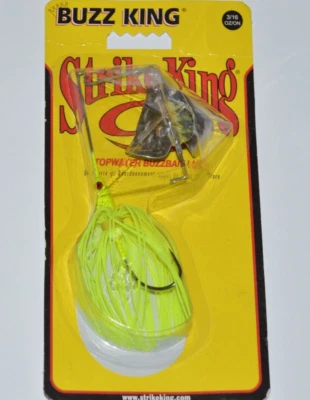 Strike king buzz king buzzbait 3/16 унций 316bm-70 chartreuse topwater tri-blade - Изображение 1 из 3