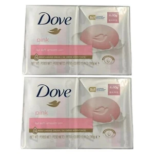 2x Dove Pink Beauty Bar Soap for soft, smooth skin (8soaps Total) - Picture 1 of 1
