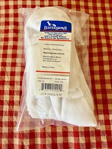 3-Pair Buster Brown Women's 100% White Cotton Ankle Bobby Socks Size 10 - Picture 1 of 3