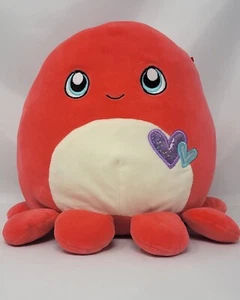 Squishmallows 8” Red Pink Veronica Octopus Hearts Soft Plush Pillow Valentines - Picture 1 of 5