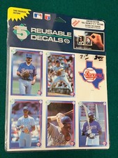 New 1992 Premiere Edition MLB Texas Rangers High 5 Reusable Decals & 5x7 Pic
