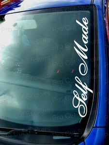 Calcomanía adhesiva divertida novedad parachoques coche furgoneta parabrisas pequeño-grande hecho a sí mismo  - Imagen 1 de 2