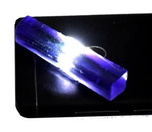 Brasilianischer violetter Amethyst 80 kt Edelsteinscheibe grobes Exemplar zertifiziert AD463 - Bild 1 von 10