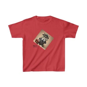 Kids/Teen Agent Tux on Mission Cat Theme Heavy Cotton T-Shirt – Fun and Durable - Picture 1 of 7