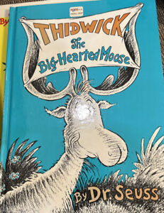 Thidwick The Big-Hearted Moose par Dr Seuss couverture rigide Bk 1975 Random Hs NEUF
