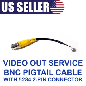 Video Service BNC Female with Pigtail 5284 Two Wire Two Pin Female Connector - Picture 1 of 6