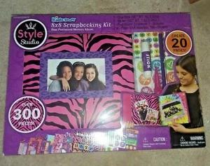 STYLE STUDIO KIDS STUFF 8 X 8 SCRAPBOOK KIT~ AGE 6+ ~OVER 300 PIECES~ - Picture 1 of 3