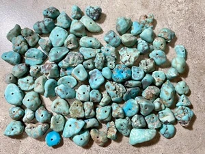 Cuentas pepita turquesa Gen - años 70 NOS - Zacatecas - 249 cts - 49,8 g - estabilizadas - Imagen 1 de 4