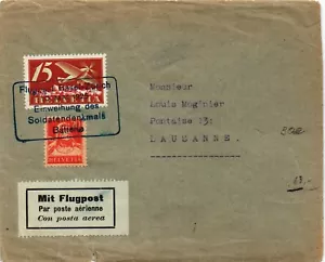 Schweiz 1925 Luftpostbrief von Zürich nach Lausanne (321) - Bild 1 von 2