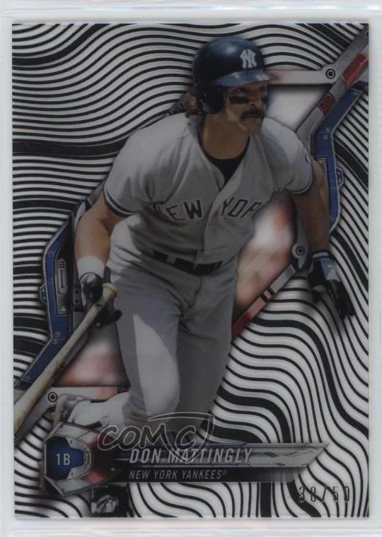 2018 High Tek Pattern 1 Waves/Diagonals Black Rainbow Foil /50 Don Mattingly