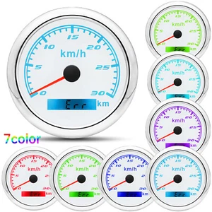 85MM Waterproof GPS Speedometer 0-30Km/H Gauge for Motorcycles Boat Car Truck - Picture 1 of 13
