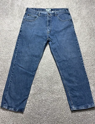 Dukes Mens Jeans 36x29 Straight Mid Wash Basic Plain Regular Work Pants - Image 1 of 4