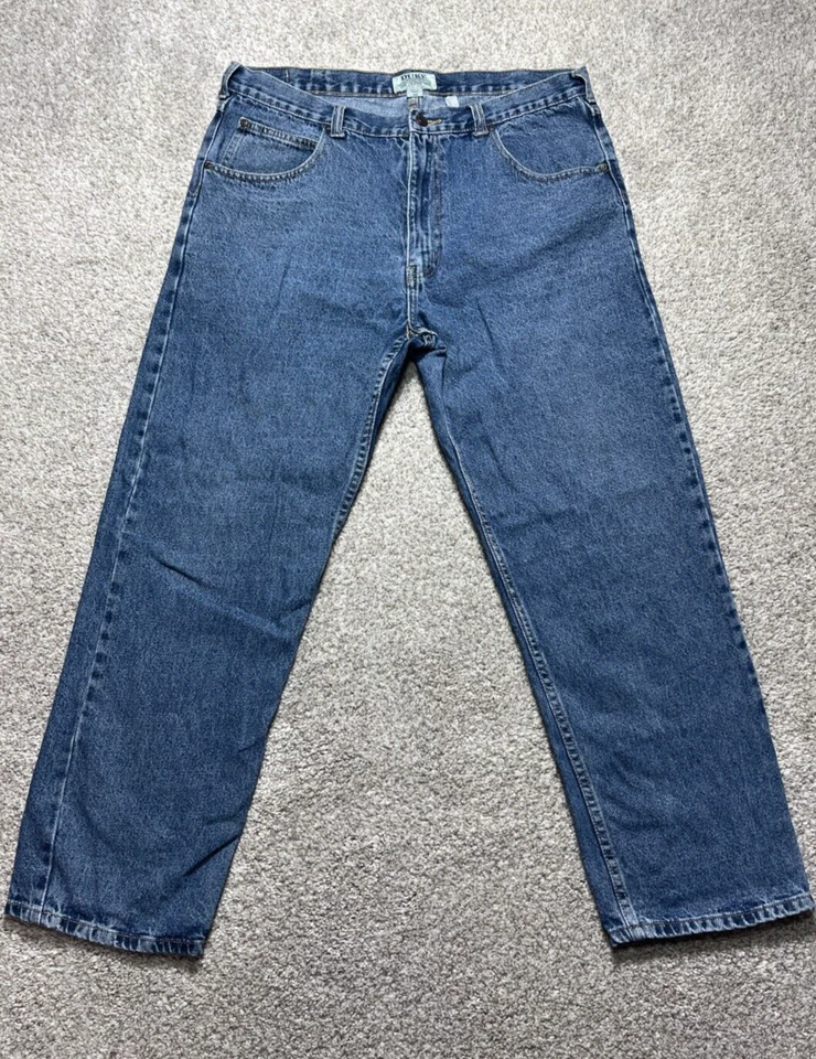 Dukes Mens Jeans 36x29 Straight Mid Wash Basic Plain Regular Work Pants - Image 1 of 4