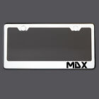 Polish Mirror License Plate Frame Mdx Laser Etched Metal Screw Cap