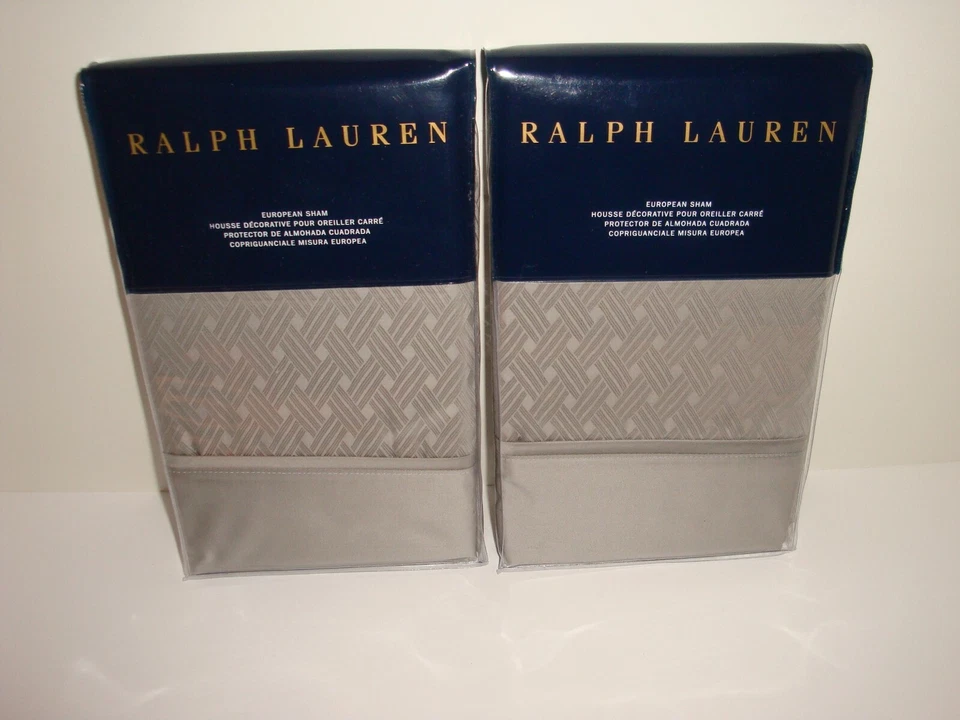 Ralph Lauren Home Bedford Jacquard Euro Sham Grey Dawn Gray