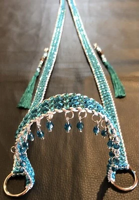 Araber Showhalfter ,Pferdeschmuck Türkis Blau  , Pferd, Zubehör, Schmuckhalfter - Bild 1 von 4