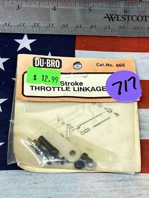 VINTAGE Dubro 665 4-Stroke Throttle Linkage NEW USA SHIPPED - Image 1 of 4