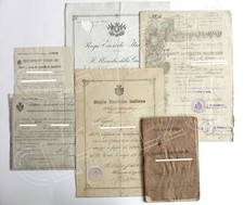 Lotto documenti Sergente Prima Guerra mondiale (WW1, Artiglieria)