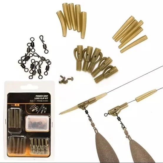 Carp Lead Clip Kit System Fishing Weed Green - Image 1 of 4