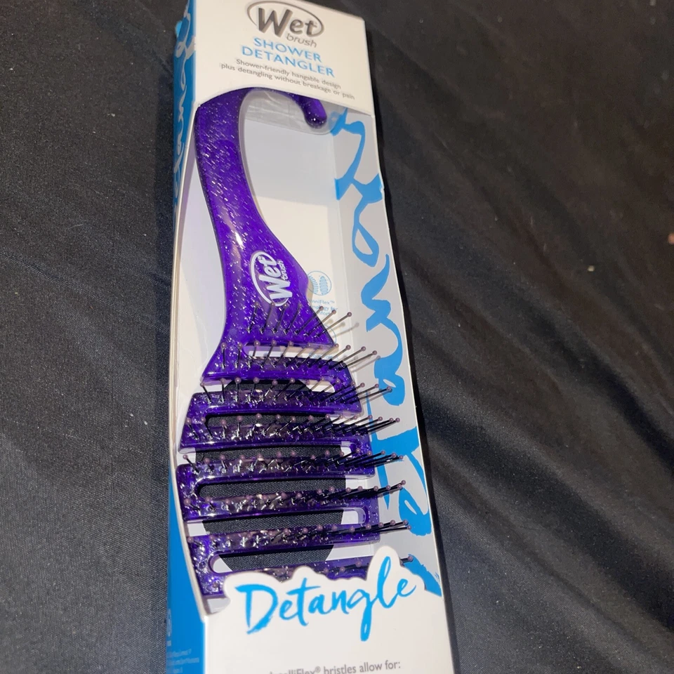 Wet Brush Shower Detangler Purple Glitter Brush - Image 1 of 1