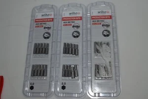 Wiha 71315 Hex Metric Insert Bit 5.0 x 25mm Pack of 10 Bits -LOT OF 3 (DQJ14) - Picture 1 of 2