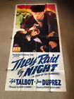 THEY RAID BY NIGHT (1942) RARE US 3SH  World War II Lyle Talbot GREAT ART