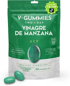 V Gummies Vinagre De Manzana - Gominolas De Vinagre De Manzana Para Salud Digest - Imagen 1 de 8