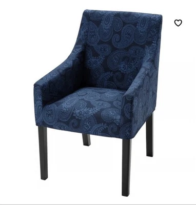 NUEVO EN PAQUETE IKEA SAKARIAS Azul Oscuro Paisley Kvillsfors Lona Silla Sillón Cubierta Foto 1 de 2