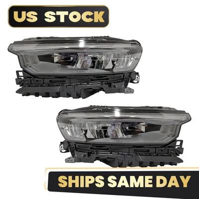 For 2021-2024 Jeep Grand Cherokee L LED Headlight w/ Leveling 14 Pins L+R Pair Foto 1 de 4