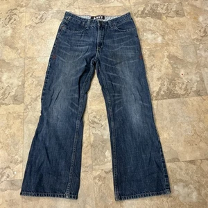 Levi's Jeans Boys Size 20 Regular Dark Wash Bootcut Cowboy whiskers Bootcut - Picture 1 of 8