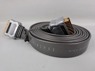 Cinemax flat fully shielded AV Scart Cable High Quality 5M SCART - Image 1 of 4