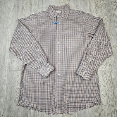 Gold Label Roundtree & Yorke Shirt Mens 15.5 33 Plaid Non-Iron Fitted - Image 1 of 4