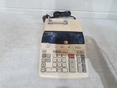 Vintage Sharp EL-1607P Desktop Printing Calculator Beige Electronic 12 Digits - Image 1 of 4