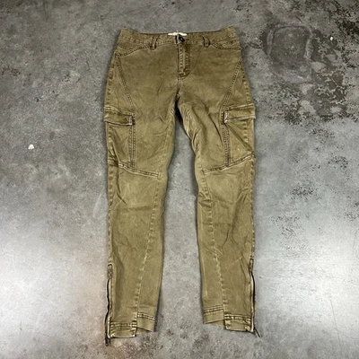 Free People Cargo Pants Womens 28x28 Green Tapered Stretch Faded Preowned - Image 1 of 4