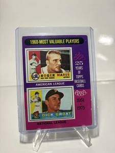 1975 Topps - Most Valuable Players Roger Maris, Dick Groat #198 - Bild 1 von 2