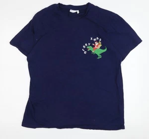 ASOS DESIGN Men's Blue Christmas T-Shirt XL - Picture 1 of 12