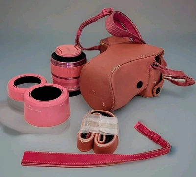 Nikon 1 J1 Pink Digital Camera 10-30mm & 30-110mm Lens Accessories Working  - Image 1 of 4